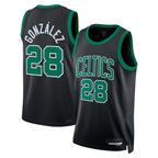 Choea B.Celtics #28 Hugo Gonz¨¢lez Black Swingman Jerseys - Statement Edition