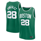 Choea B.Celtics #28 Hugo Gonzalez Kelly Green 2025  Draft First Round Pick Fast Break Replica Jerseys - Icon Edition