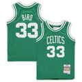Choea B.Celtics #33 Larry Bird Mitchell & Ness Kelly Green 1985-86 Hardwood Classics Throwback Team Jerseys
