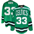 Choea B.Celtics #33 Larry Bird Mitchell & Ness Kelly Green Big & Tall Hockey Jerseys