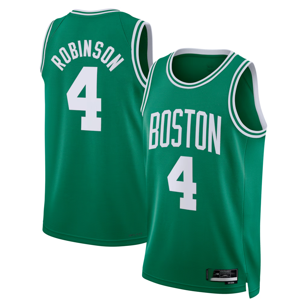 Choea B.Celtics #4 Mitchell Robinson Kelly Green Swingman Jerseys - Icon Edition
