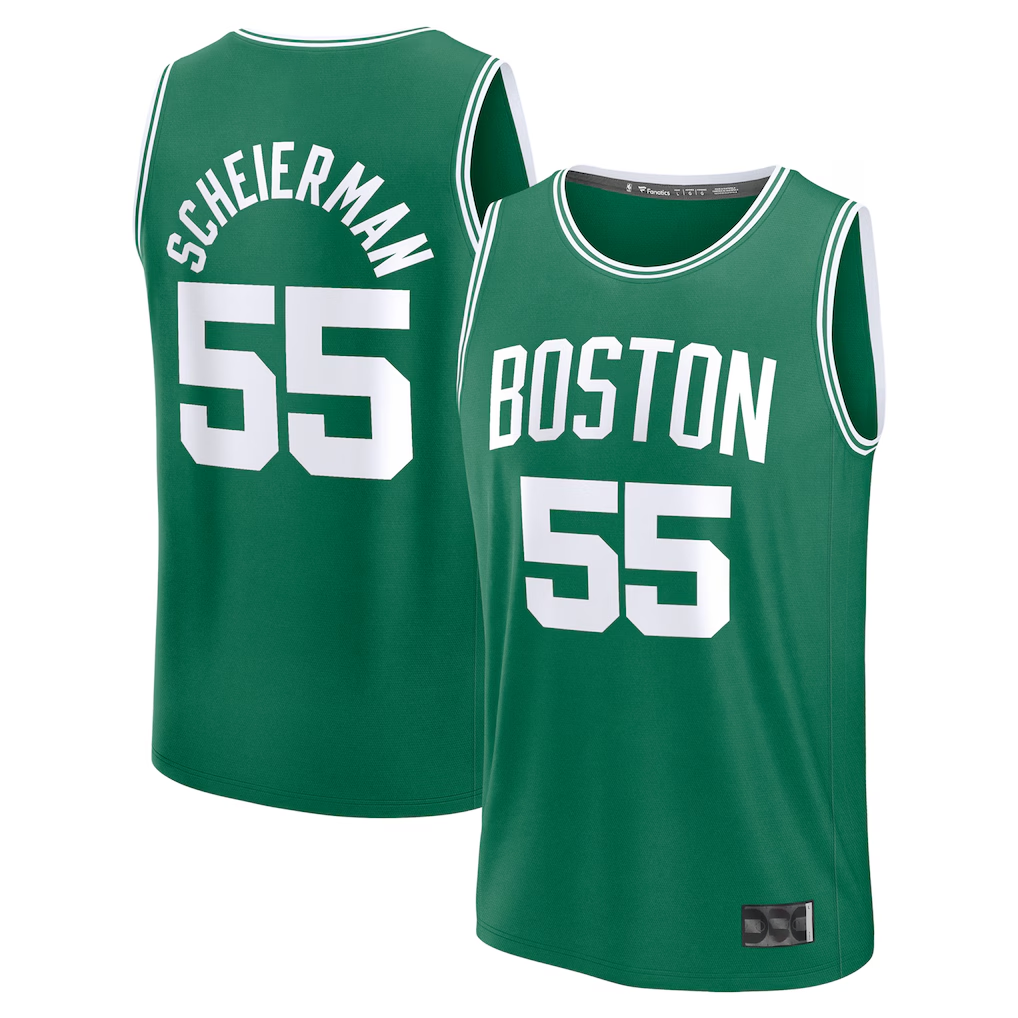 Choea B.Celtics #55 Baylor Scheierman Kelly Green 2024 Draft Fast Break Player Jerseys - Icon Edition