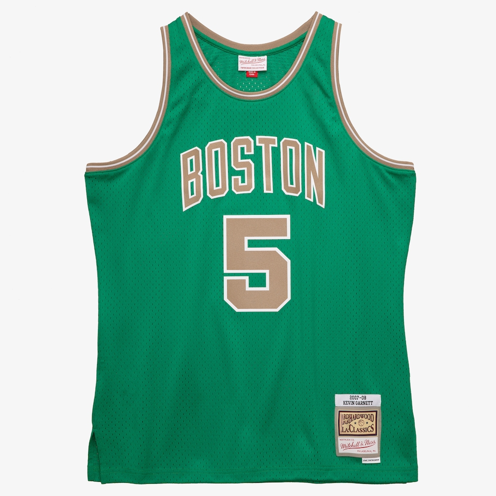 Choea B.Celtics #5 Kevin Garnett Mitchell & Ness Kelly Green 2007-08 Hardwood Classics Swingman Jerseys