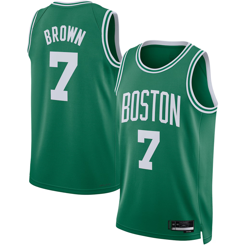 Choea B.Celtics #7 Jaylen Brown Kelly Green Swingman Jerseys - Icon Edition