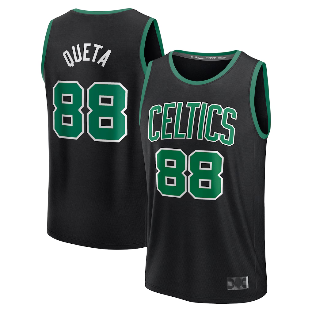 Choea B.Celtics #88 Neemias Queta Black Fast Break Replica Player Jerseys - Statement Edition