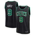 Choea B.Celtics #9 Derrick White  Black Fast Break Replica Player Jerseys - Statement Edition