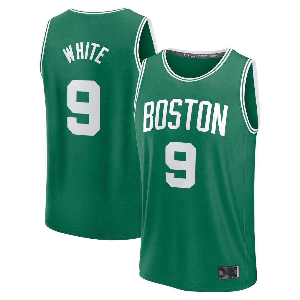Choea B.Celtics #9 Derrick White  Kelly Green Fast Break Replica Player Jerseys - Icon Edition