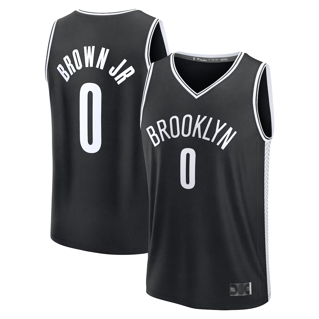 Choea B.Nets #0 Mikel Brown Jr.  Black 2026 Draft First Round Pick Fast Break Jerseys - Icon Edition