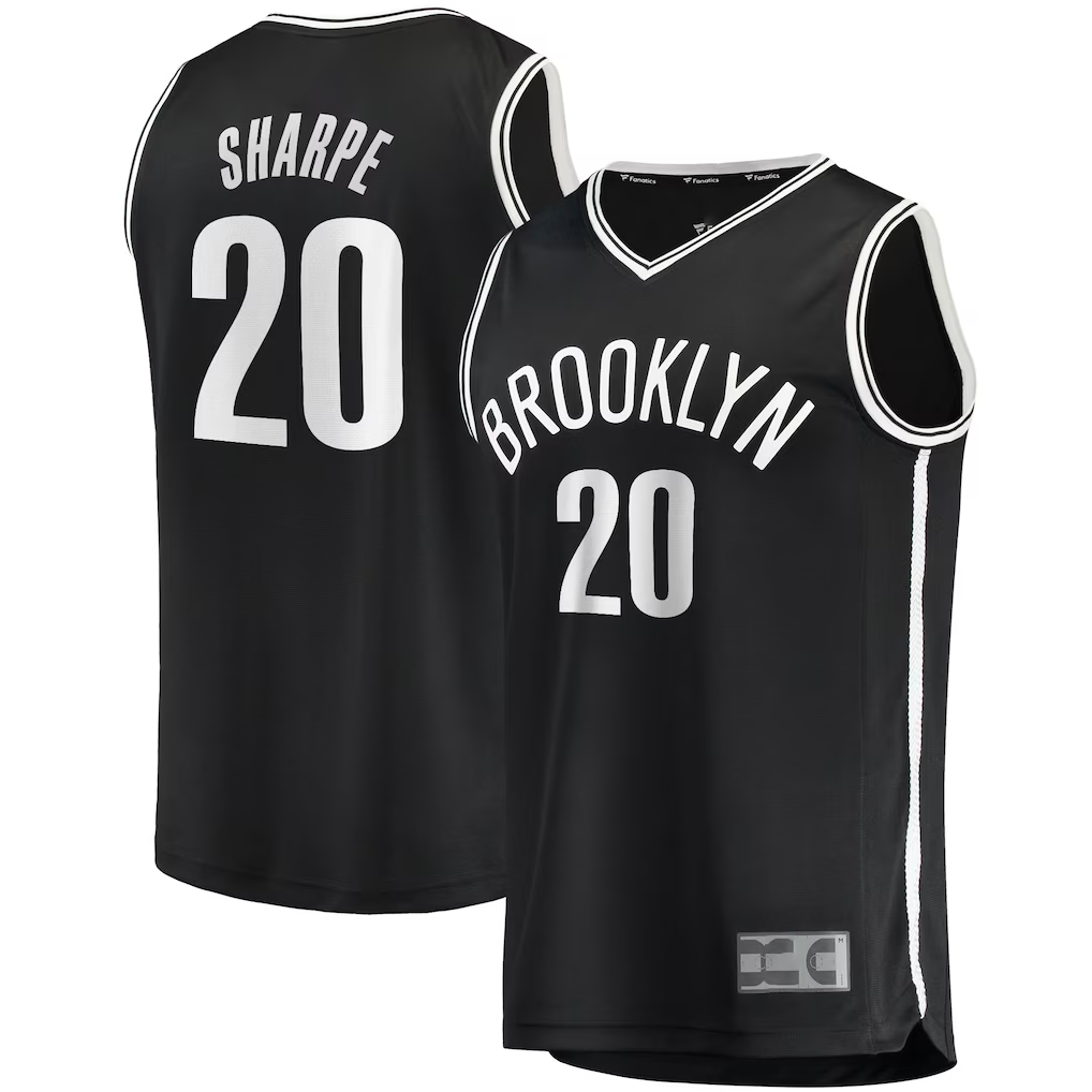 Choea B.Nets #20 Day'Ron Sharpe  Black Fast Break Replica Jerseys - Icon Edition