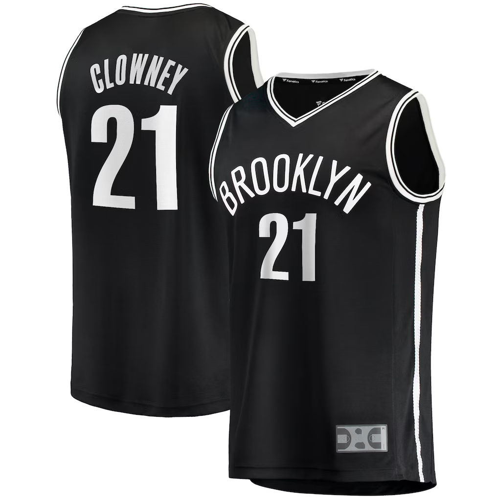 Choea B.Nets #21 Noah Clowney Black Fast Break Replica Jerseys - Icon Edition