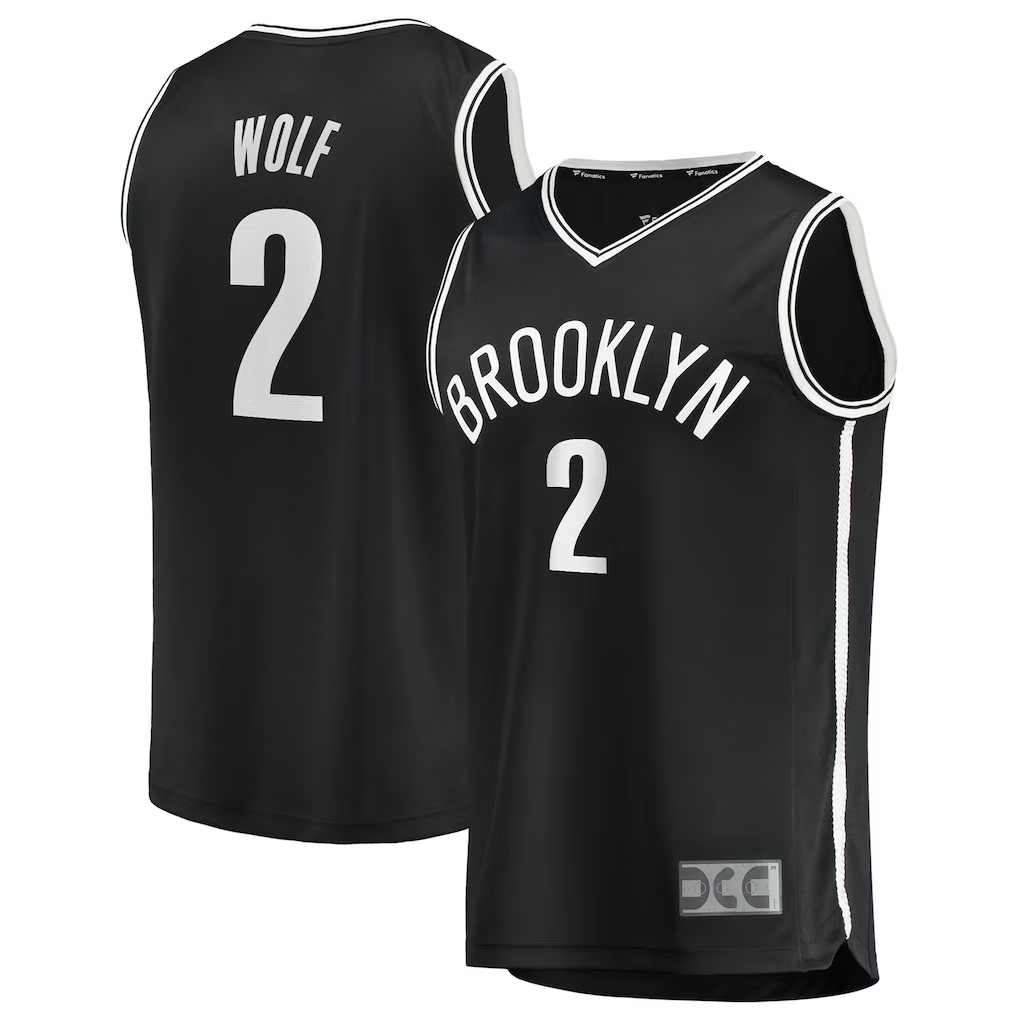 Choea B.Nets #2 Daniel Wolf Black Fast Break Replica Jerseys - Icon Edition