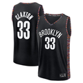 Choea B.Nets #33 Nic Claxton Black 202526 City Edition Fast Break Jerseys