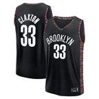 Choea B.Nets #33 Nic Claxton Black 202526 City Edition Fast Break Jerseys