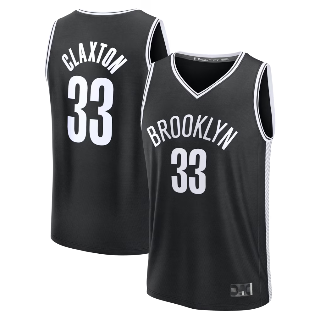 Choea B.Nets #33 Nic Claxton  Black Fast Break Replica Jerseys - Icon Edition