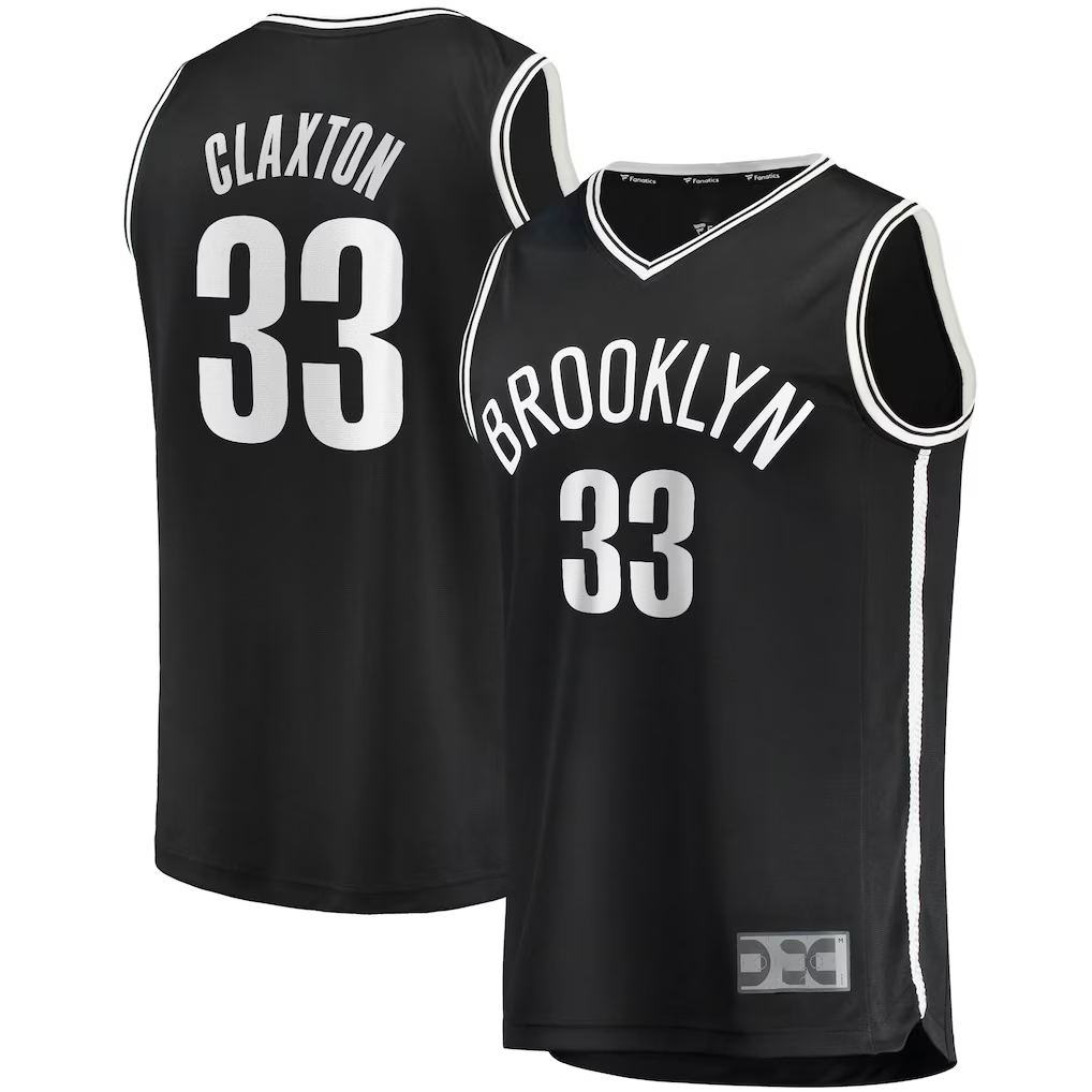 Choea B.Nets #33 Nicolas Claxton  Black Fast Break Replica Jerseys - Icon Edition