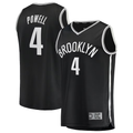 Choea B.Nets #4 Drake Powell Black Fast Break Replica Jerseys - Icon Edition