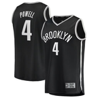 Choea B.Nets #4 Drake Powell Black Fast Break Replica Jerseys - Icon Edition