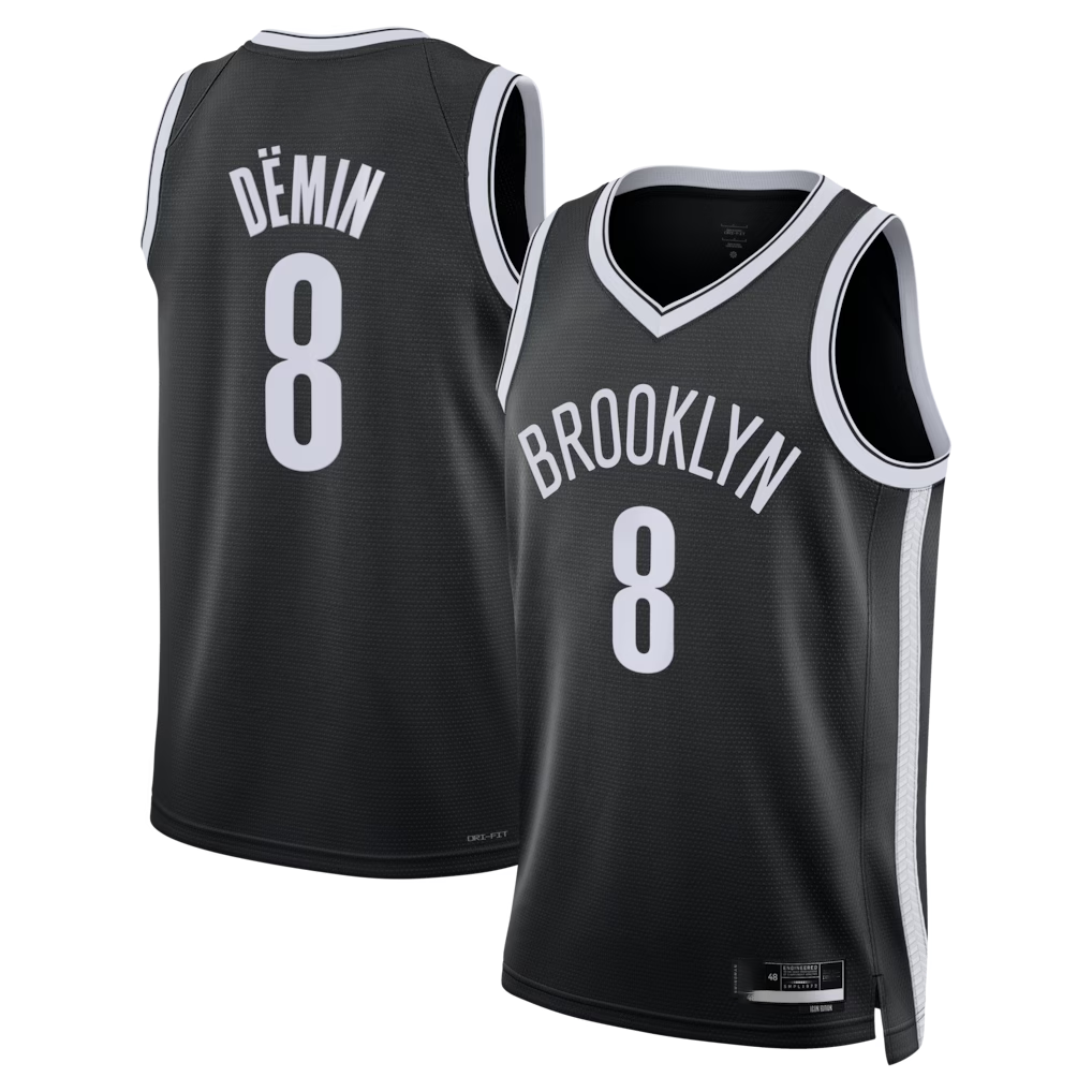 Choea B.Nets #8 Egor D?min Black Swingman Jerseys - Icon Edition
