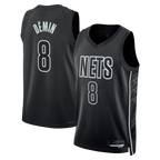 Choea B.Nets #8 Egor D?min  Black Swingman Jerseys - Statement Edition