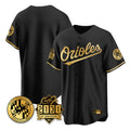 Choea B.Orioles Black Gold 30th Anniversary of 2131 Home Game Blank Player Stitched Jerseys