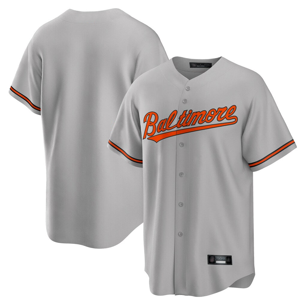 Choea B.Orioles Gray Home Game Blank Player Stitched Jerseys