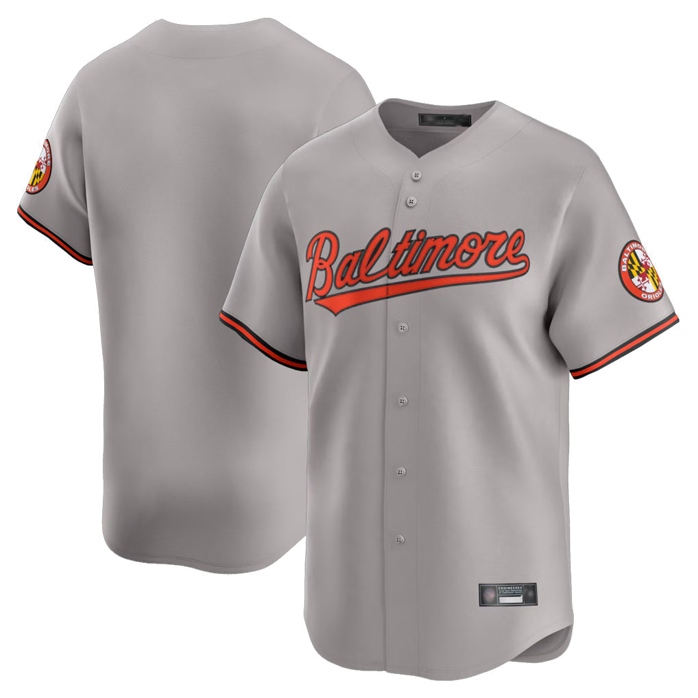 Choea B.Orioles Gray Limited Home Game Blank Player Stitched Jerseys