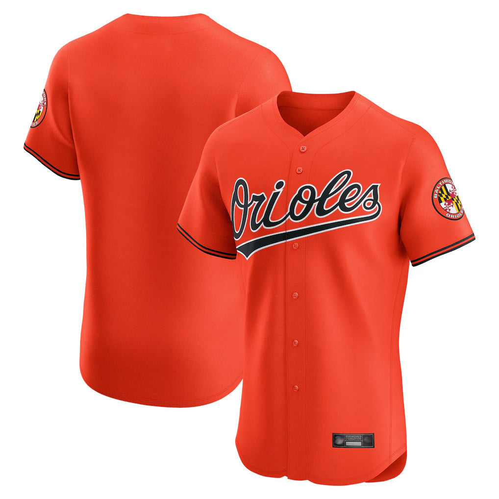 Choea B.Orioles Orange Limited Elite Home Game Blank Player Stitched Jerseys