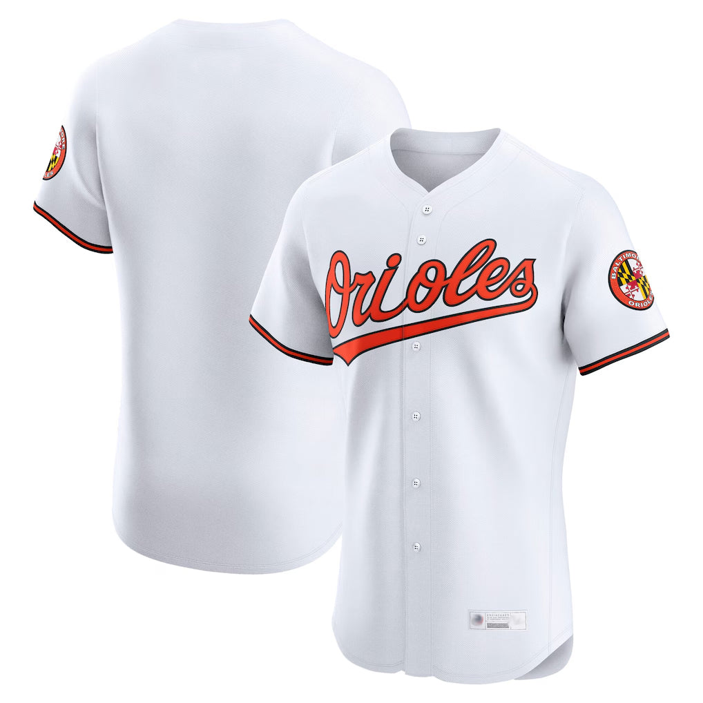 Choea B.Orioles White Limited Elite Home Game Blank Player Stitched Jerseys