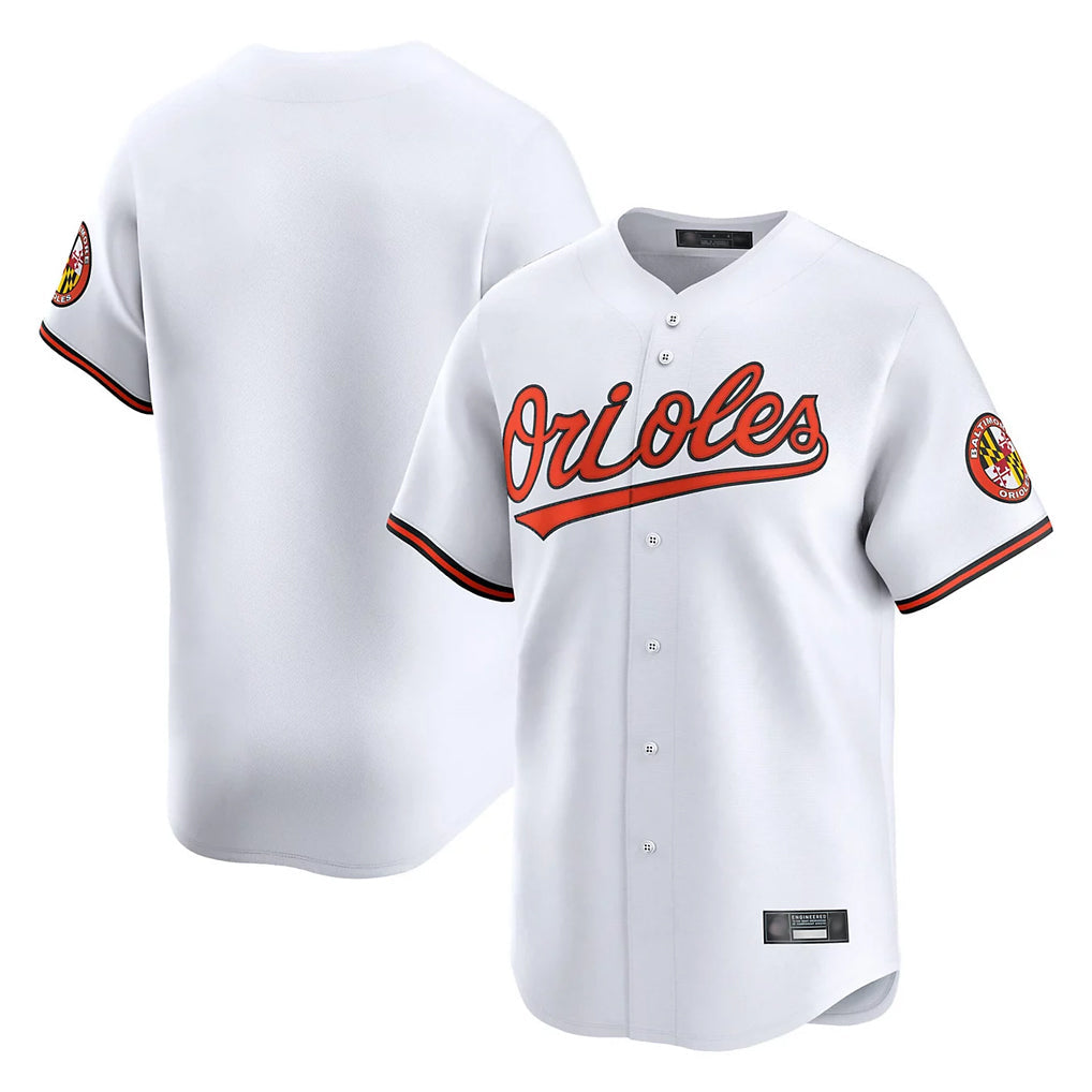 Choea B.Orioles White Limited Home Game Blank Player Stitched Jerseys