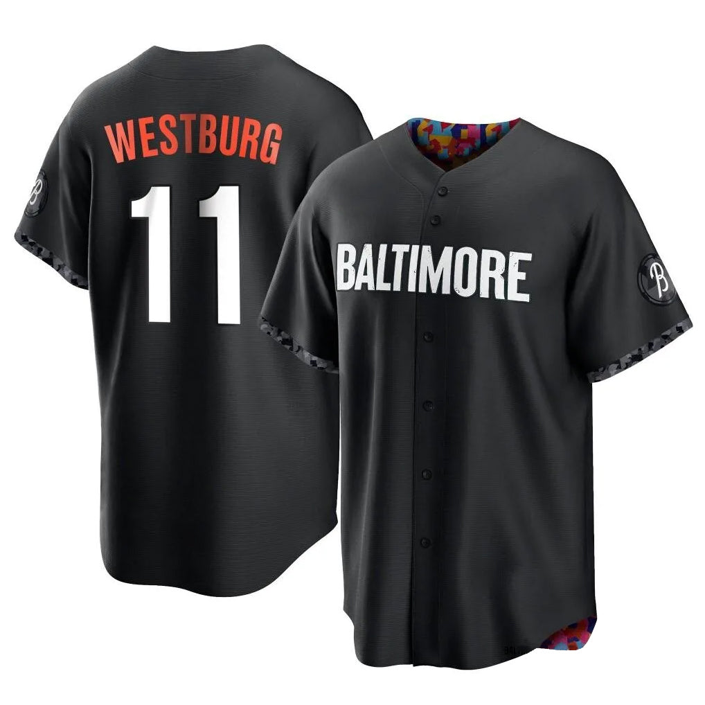 Choea B.Orioles #11 Jordan Westburg Player Black City Connect Home Game Stitched Jerseys