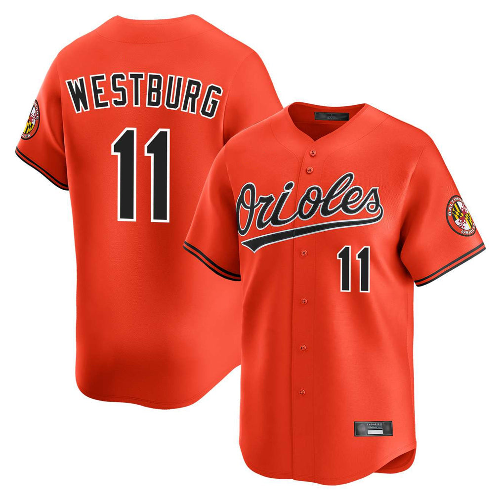 Choea B.Orioles #11 Jordan Westburg Player Orange Limited Home Game Stitched Jerseys