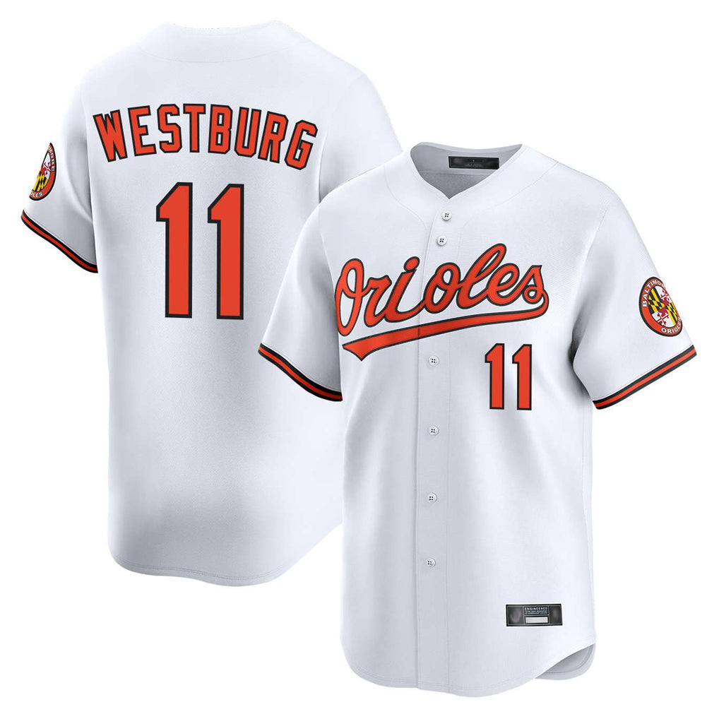 Choea B.Orioles #11 Jordan Westburg Player White Limited Home Game Stitched Jerseys