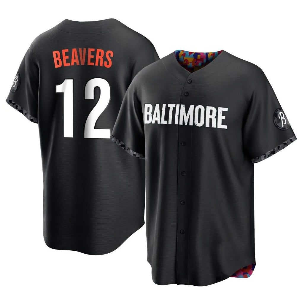 Choea B.Orioles #12 Dylan Beavers Player Black City Connect Home Game Stitched Jerseys
