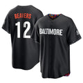 Choea B.Orioles #12 Dylan Beavers Player Black City Connect Home Game Stitched Jerseys