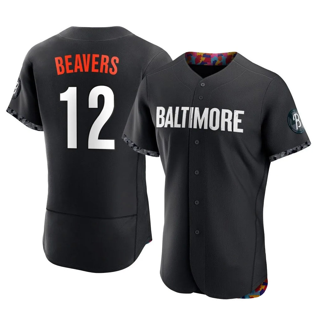 Choea B.Orioles #12 Dylan Beavers Player Black City Connect Limited Elite Home Game Stitched Jerseys