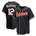 Choea B.Orioles #12 Dylan Beavers Player Black Out Home Game Stitched Jerseys