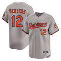 Choea B.Orioles #12 Dylan Beavers Player Gray Limited Home Game Stitched Jerseys