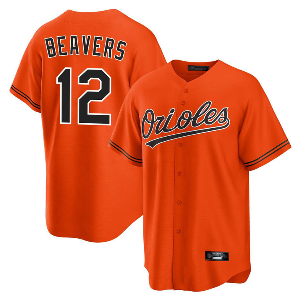 Choea B.Orioles #12 Dylan Beavers Player Orange Home Game Stitched Jerseys