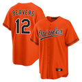 Choea B.Orioles #12 Dylan Beavers Player Orange Home Game Stitched Jerseys