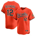 Choea B.Orioles #12 Dylan Beavers Player Orange Limited Home Game Stitched Jerseys