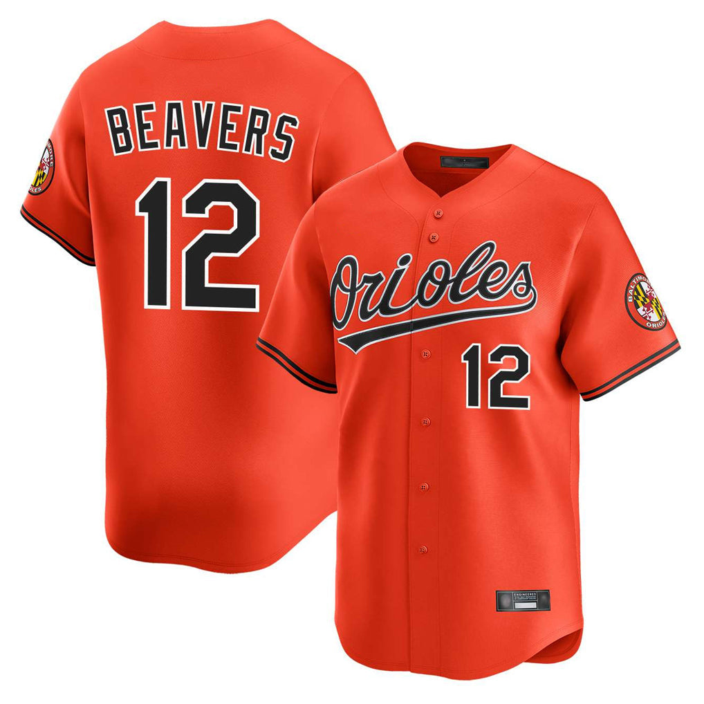 Choea B.Orioles #12 Dylan Beavers Player Orange Limited Home Game Stitched Jerseys