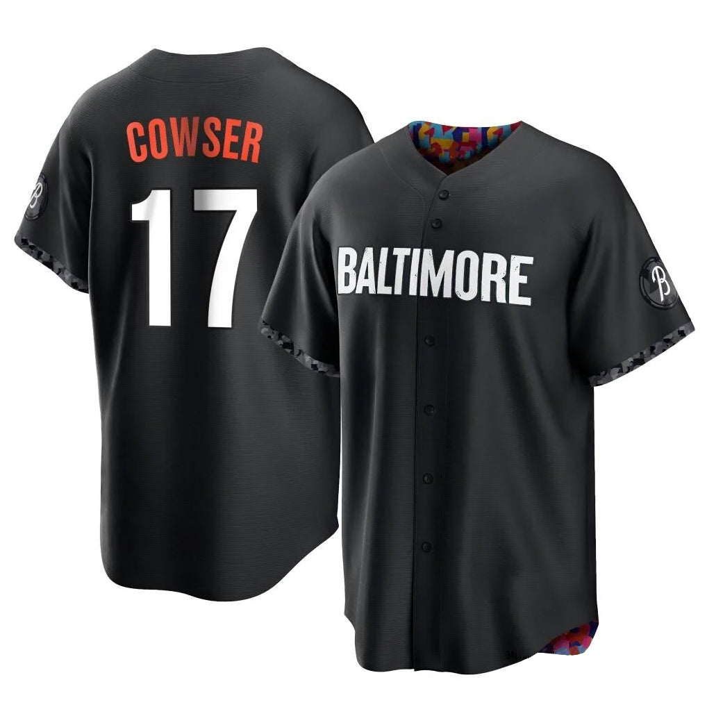 Choea B.Orioles #17 Colton Cowser Player Black City Connect Home Game Stitched Jerseys
