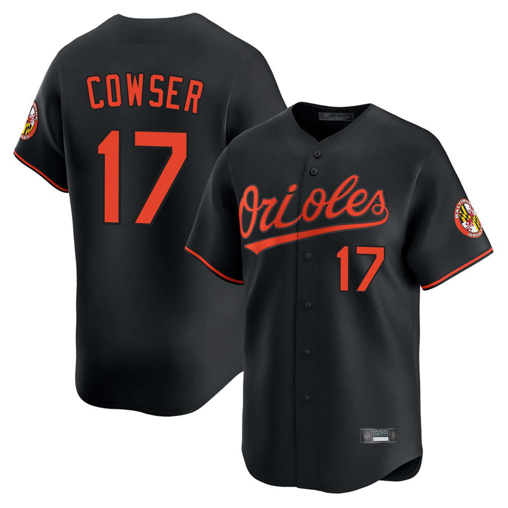 Choea B.Orioles #17 Colton Cowser Player Black Limited Home Game Stitched Jerseys