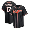 Choea B.Orioles #17 Colton Cowser Player Black Out Home Game Stitched Jerseys