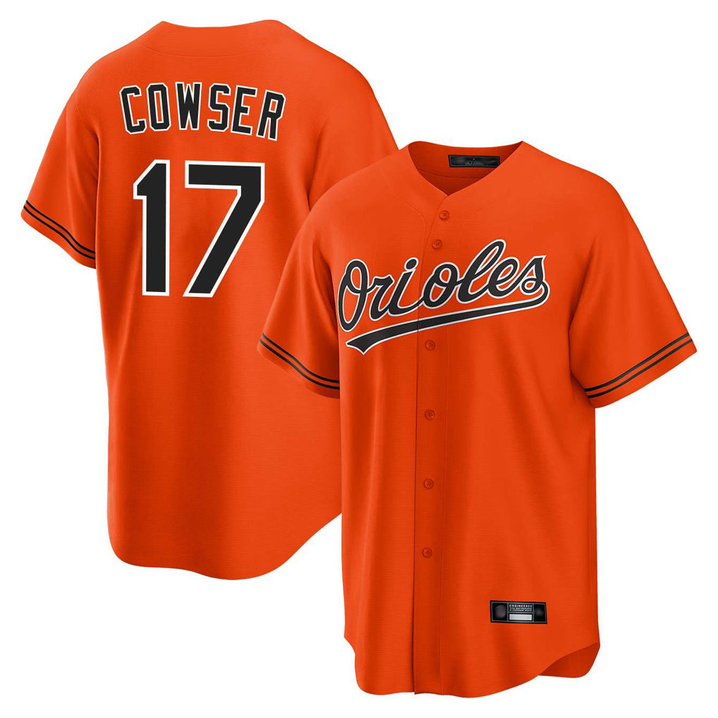Choea B.Orioles #17 Colton Cowser Player Orange Home Game Stitched Jerseys