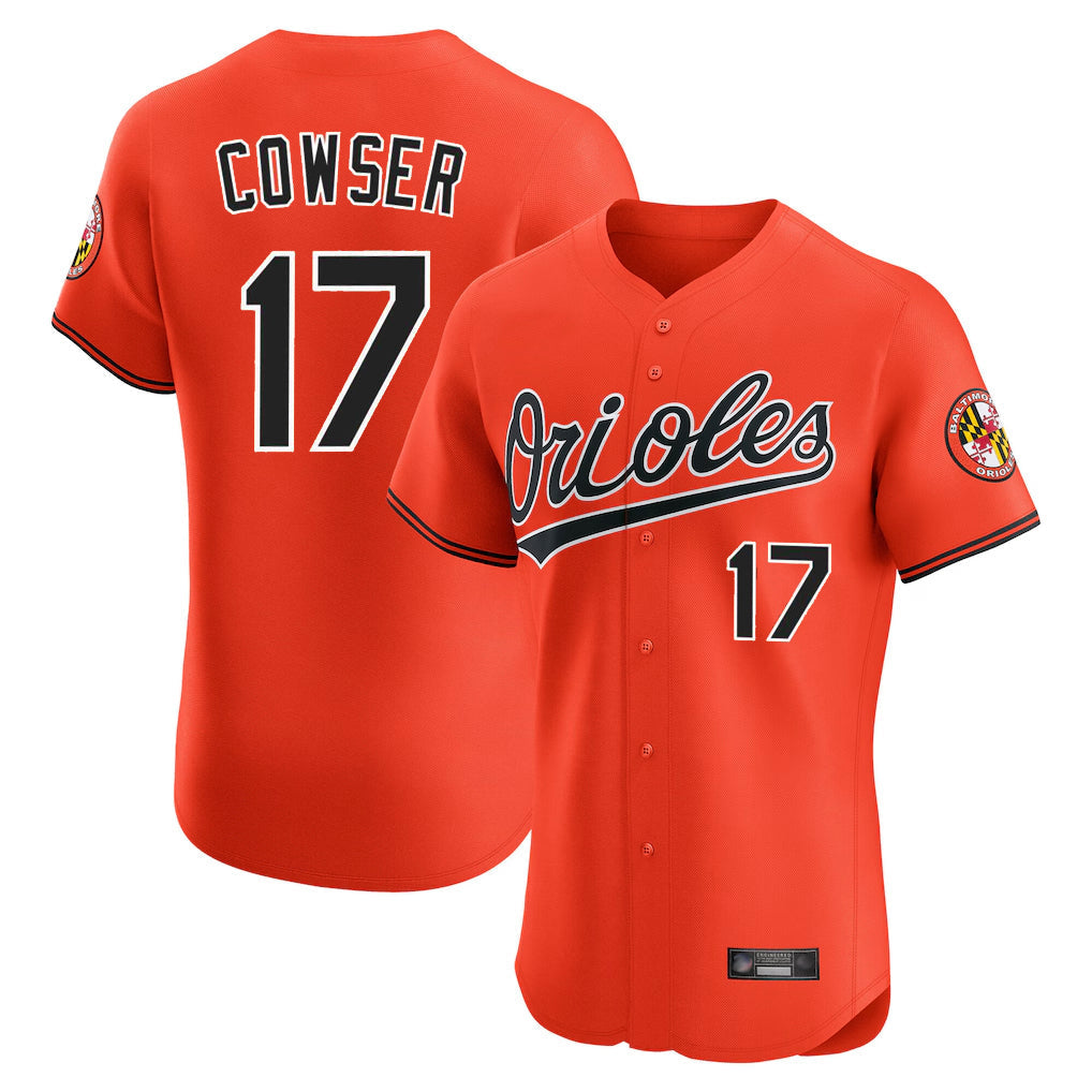Choea B.Orioles #17 Colton Cowser Player Orange Limited Elite Home Game Stitched Jerseys