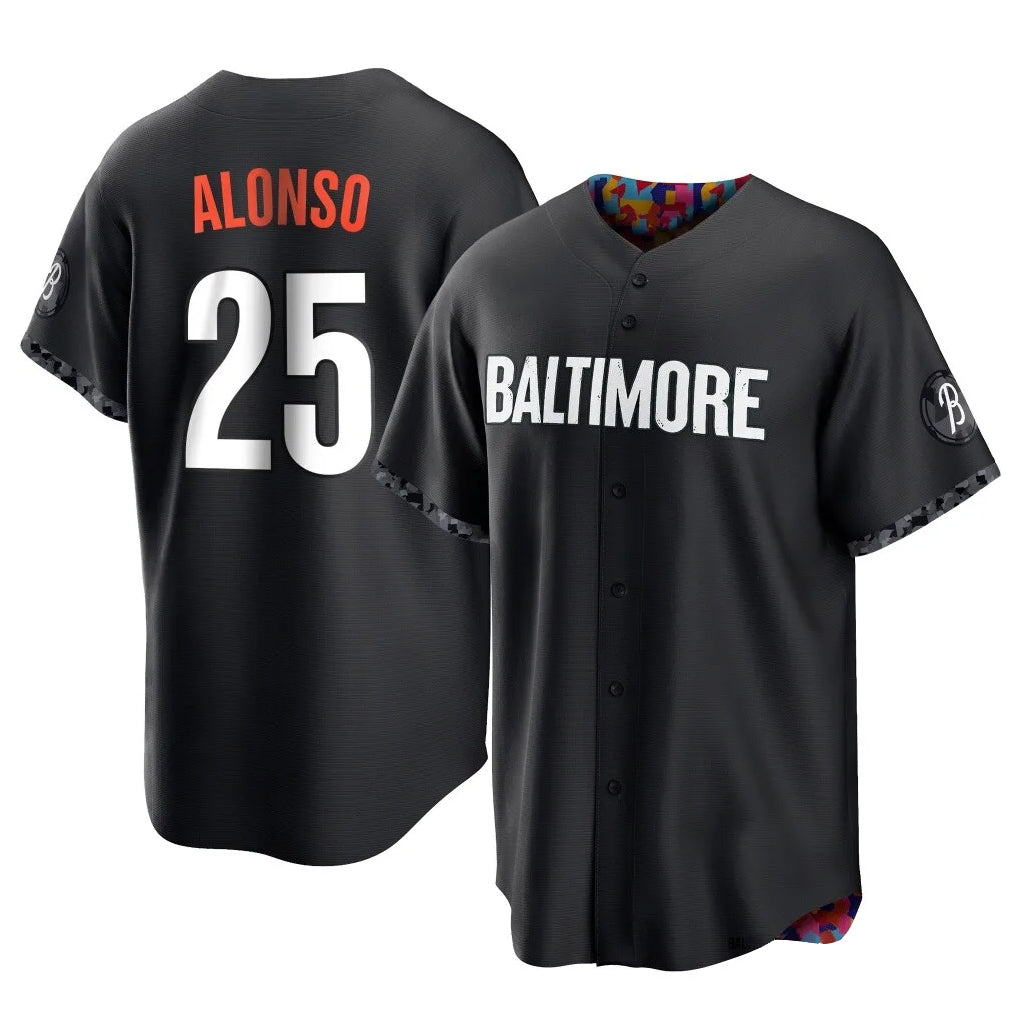 Choea B.Orioles #25 Pete Alonso Player Black City Connect Home Game Stitched Jerseys