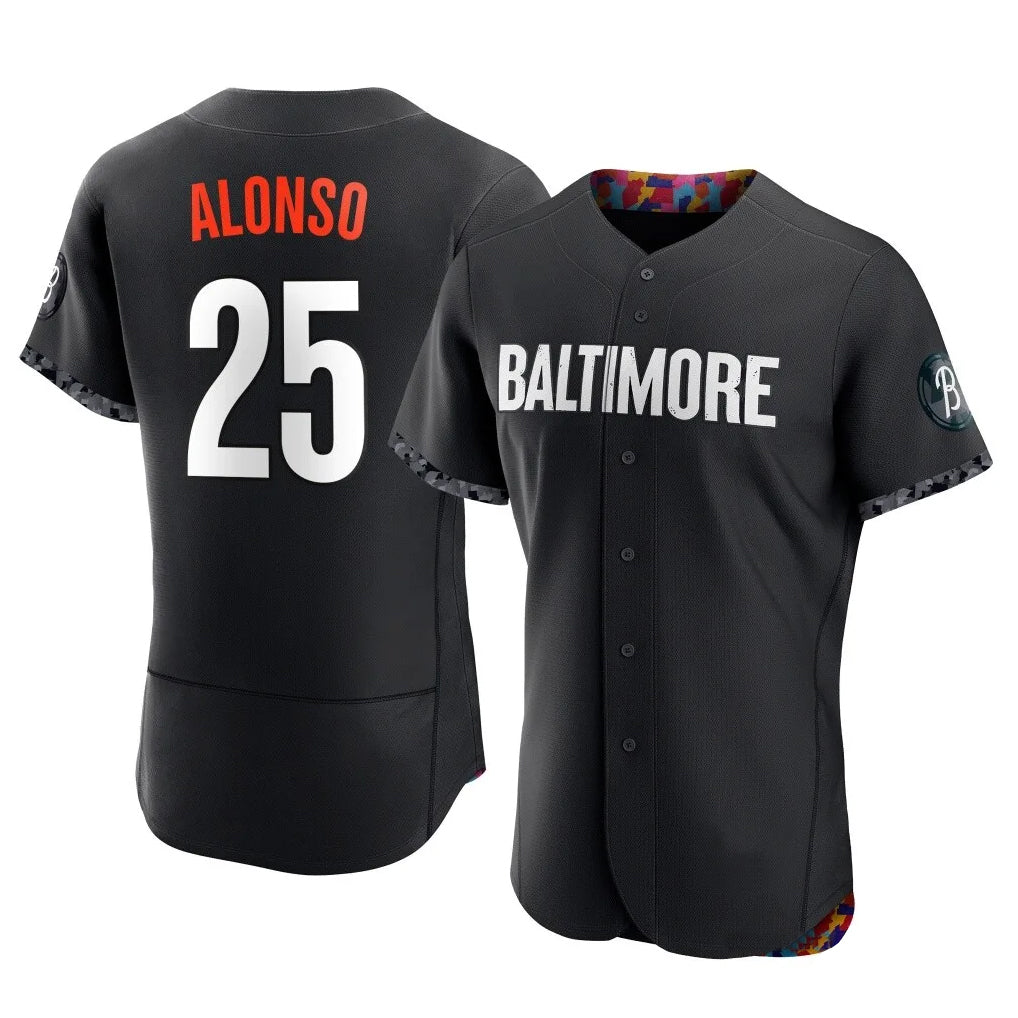 Choea B.Orioles #25 Pete Alonso Player Black City Connect Limited Elite Home Game Stitched Jerseys