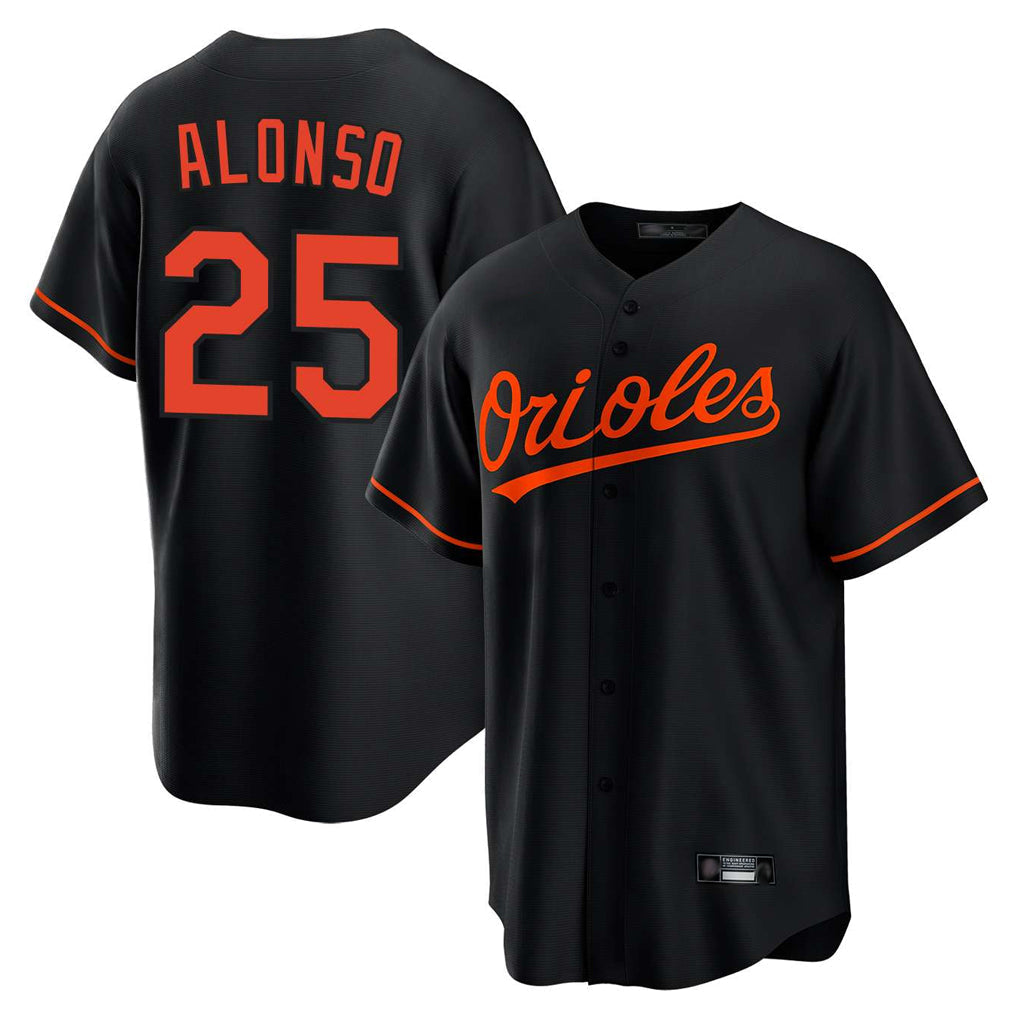 Choea B.Orioles #25 Pete Alonso Player Black Home Game Stitched Jerseys