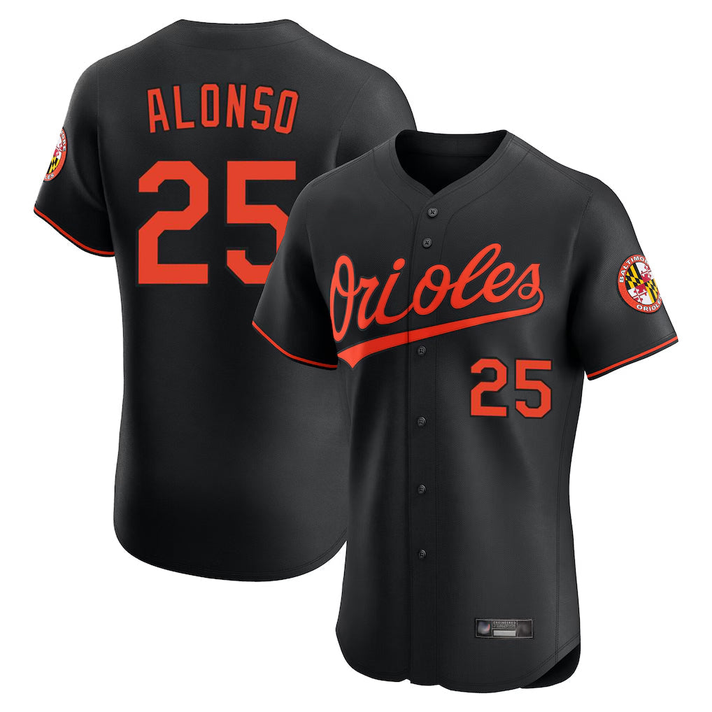 Choea B.Orioles #25 Pete Alonso Player Black Limited Elite Home Game Stitched Jerseys